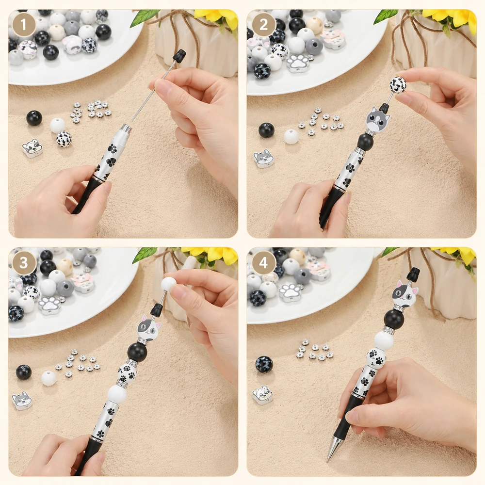 Allvo Creative Pen Gaming Kit Kitty Beads Pen Factory