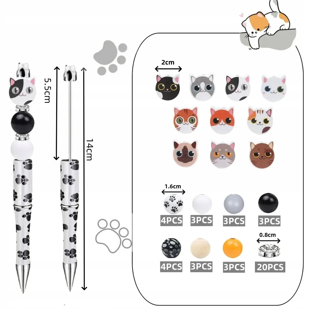 Allvo Creative Pen Gaming Kit Kitty Beads Pen Factory