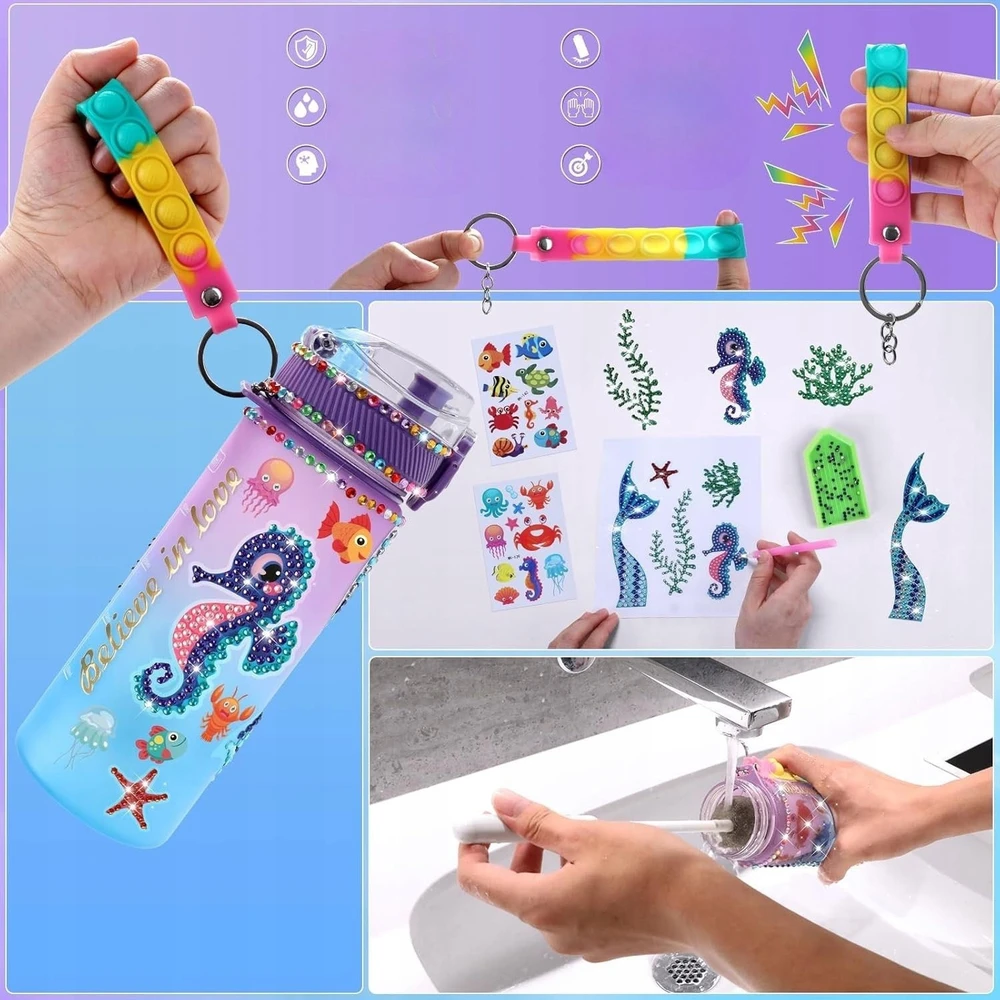 Creative Plastic Art Deimantinio siuvinėjimo butelių dekoravimo rinkinys