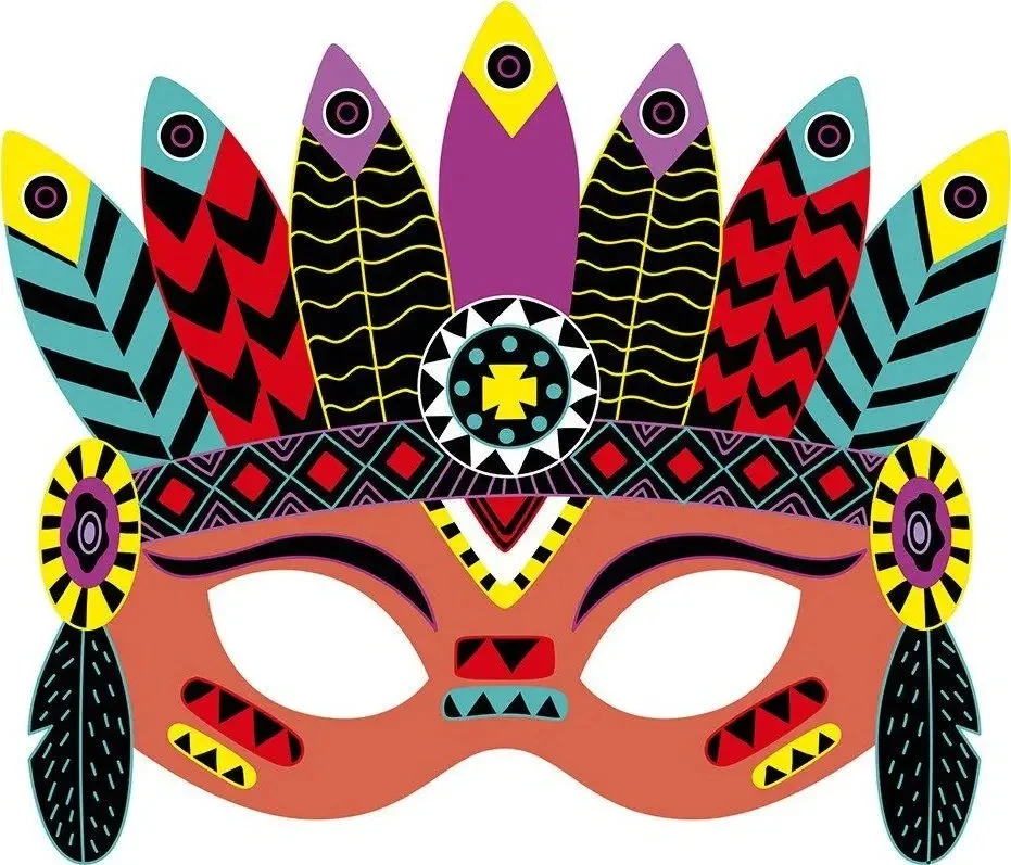 Creative Scratch-off Masks Carnival 5+ Janod