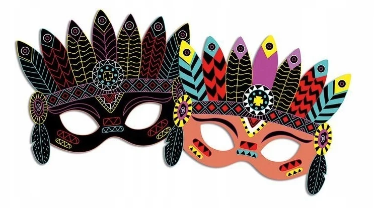 Creative Scratch-off Masks Carnival 5+ Janod