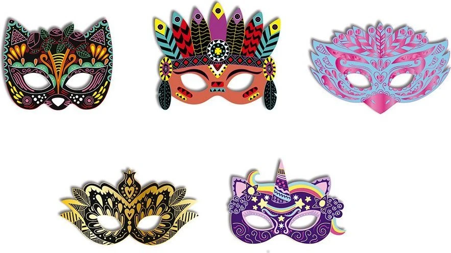 Creative Scratch-off Masks Carnival 5+ Janod