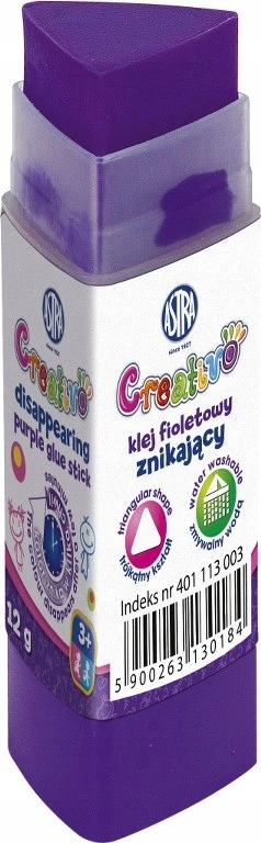 Creativo dingstantys violetiniai klijai 12g (12vnt)ASTRA - ASTRA kanceliarinės prekės