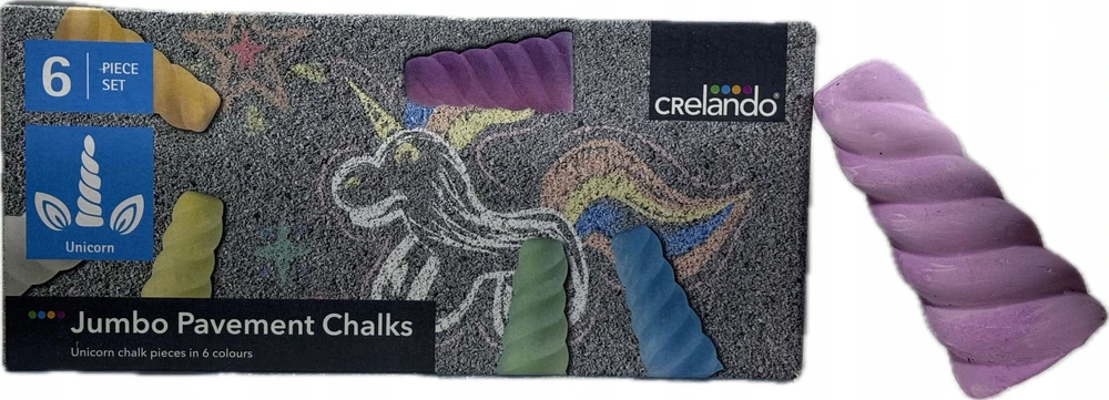 Crelando šaligatvio kreidelės – Unicorn Horn – 6 spalvos