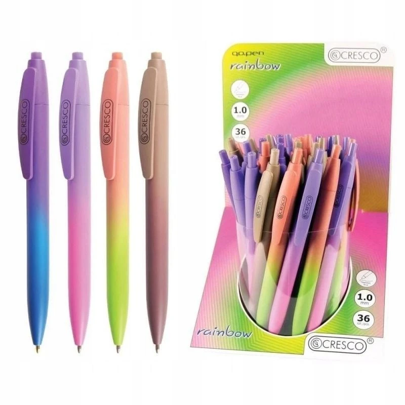 *Tušinukas automatinis 1mm mėlynas RAINBOW 202080 CRESCO/36