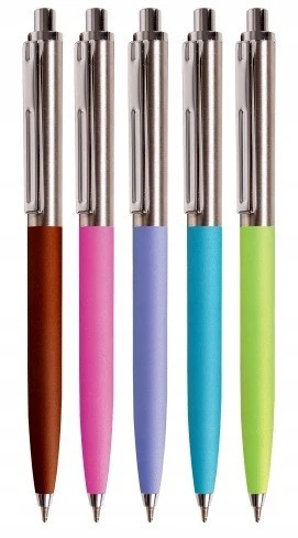 Cresco Reporter Pastel metalinis automatinis rašiklis, mėlynas, 1 mm