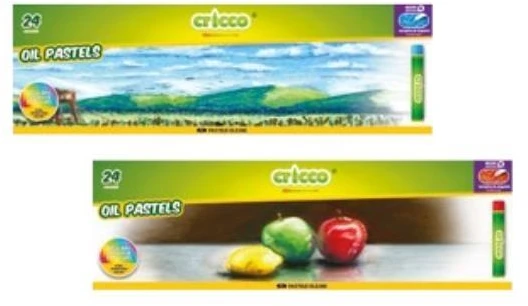 Cricco Aliejiniai Pasteliai, 24 Spalvos