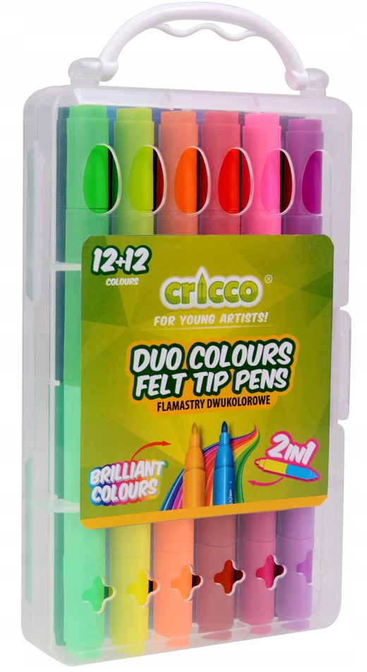Cricco Dvigalviai Flomasteriai, 24 Spalvos