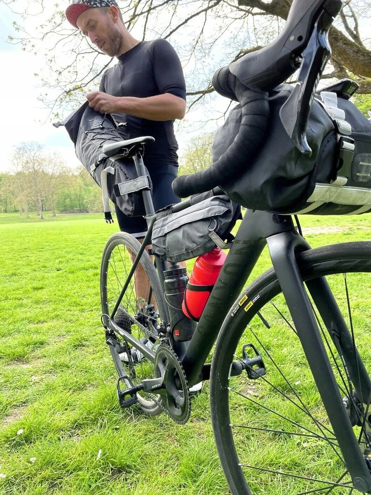 Crivit dviračių dėtuvės sėdmaišis vairas bikepacking H2O kelių žvyras 3 vnt