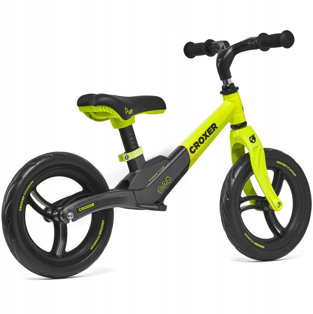 „Croxer Titanium Pro Juodas/Lime“ balansinis dviratis