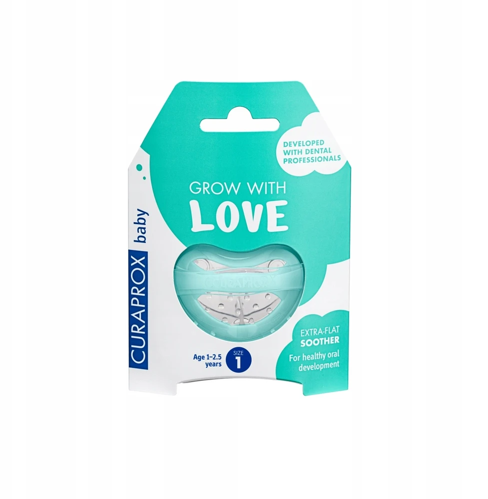 CURAPROX BABY čiulptukas 1 TURQUOISE 7-18 mėn 1 dydis