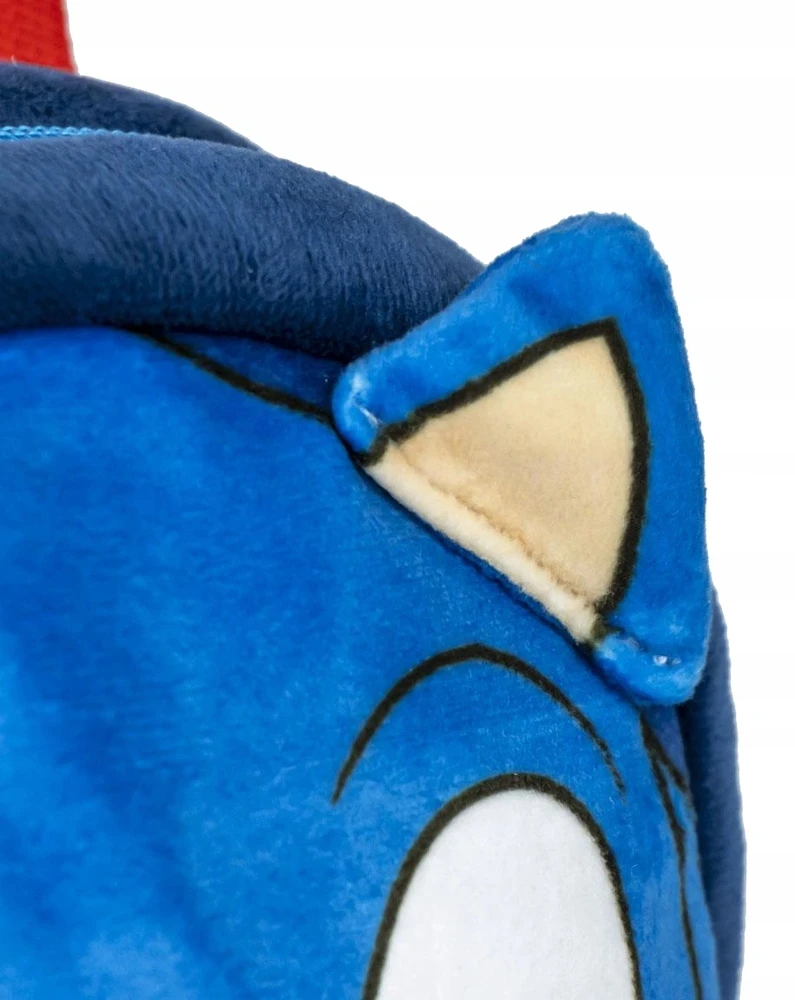 CurePink Sonic The Hedgehog Ežiuko Soniko pliušinė kuprinė, 22 cm