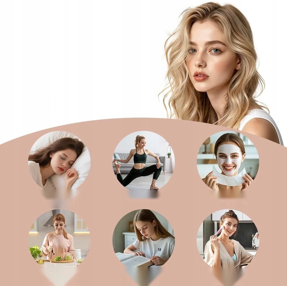 CURLS 7 VNT NEŠILDANTIS RINKINYS VELVET ROLLERS ROŽINIS SOFT STYLING