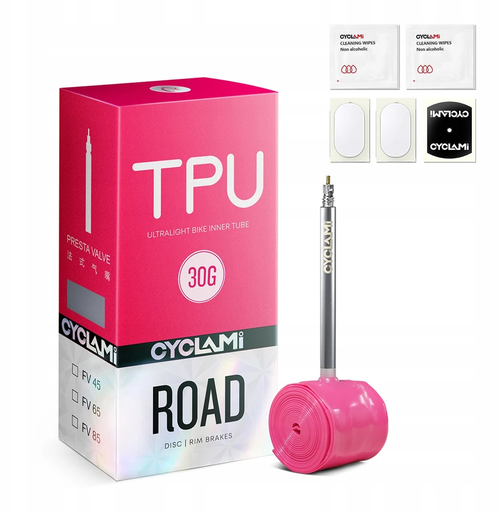 Cyclami TPU dviračio kamera 700c (18/32-622) Presta 45mm 30g