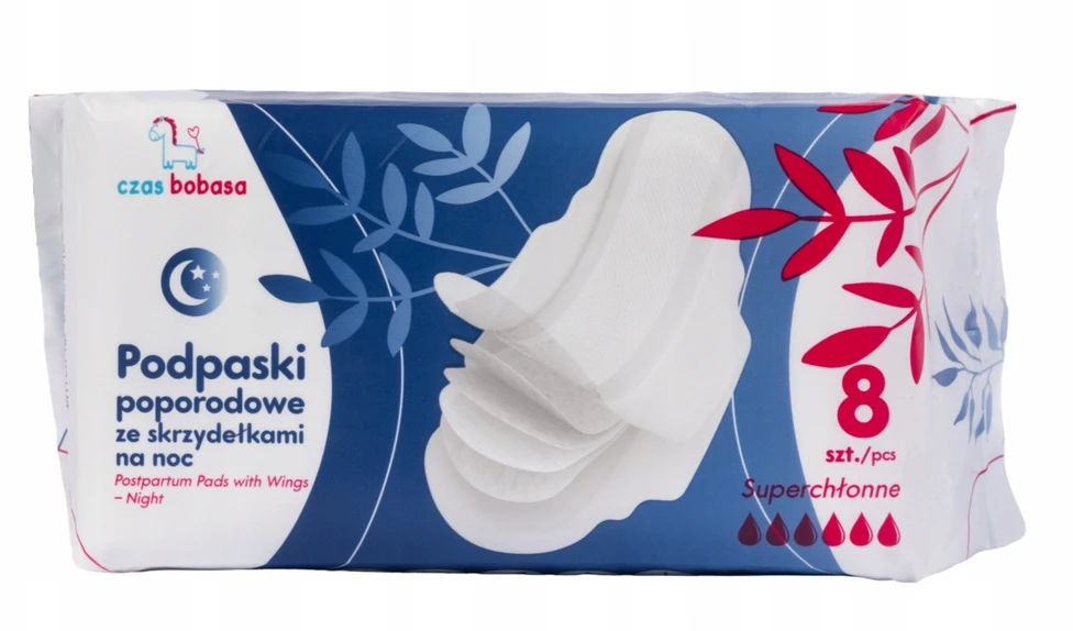 Czas Bobasa Įklotai PO Gimdymo SU SPARNU NAKTINIŲ ĮKLALŲ 8 vnt MAXI