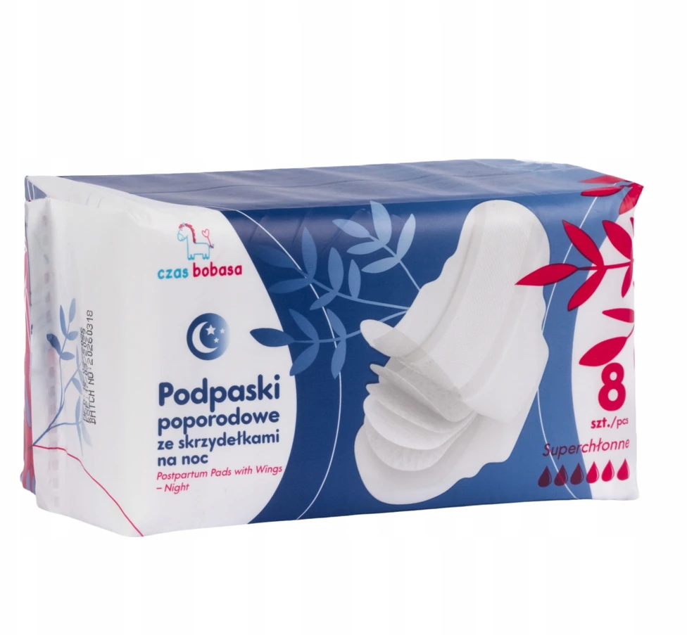 Czas Bobasa Įklotai PO Gimdymo SU SPARNU NAKTINIŲ ĮKLALŲ 8 vnt MAXI