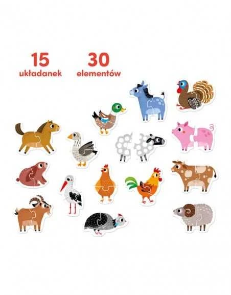 Dėlionė Czuczu galvosūkis poroms gyvūnams kaime