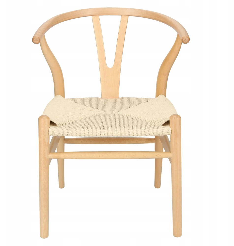 D2.DESIGN Natūrali rotango kėdė, įkvėpta „Wishbone“ dizaino