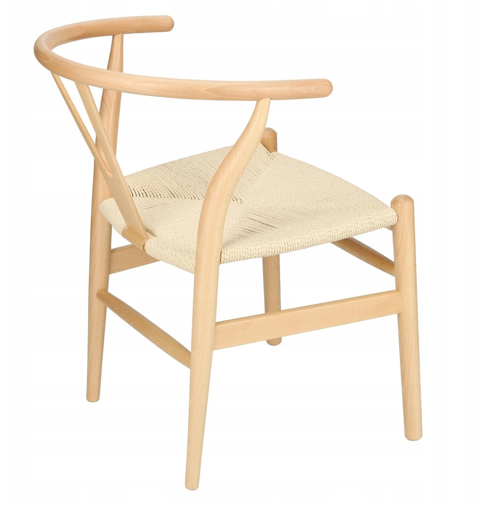 D2.DESIGN Natūrali rotango kėdė, įkvėpta „Wishbone“ dizaino