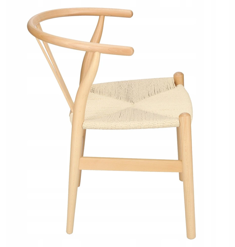 D2.DESIGN Natūrali rotango kėdė, įkvėpta „Wishbone“ dizaino