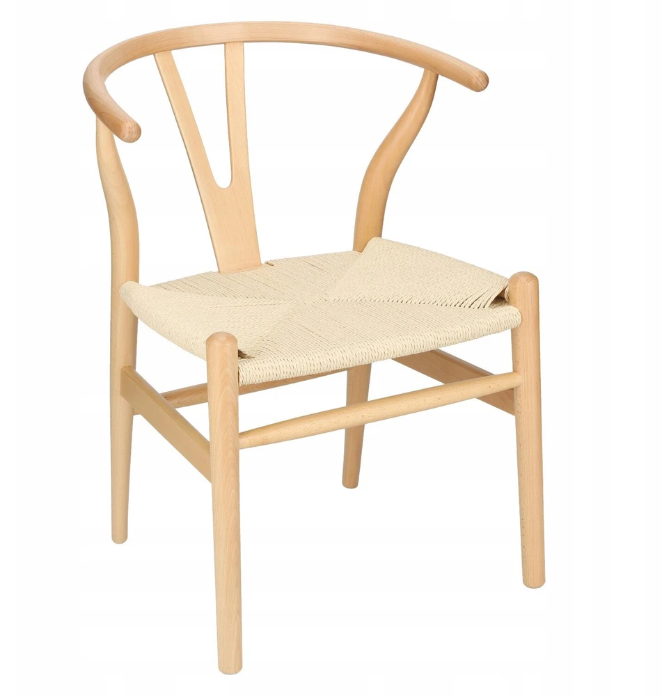 D2.DESIGN Natūrali rotango kėdė, įkvėpta „Wishbone“ dizaino