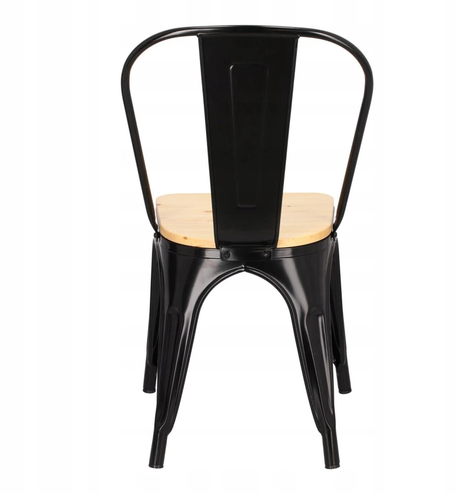 D2.Design Paris Wood kėdė, juoda, natūrali pušis (Dydis: universalus)