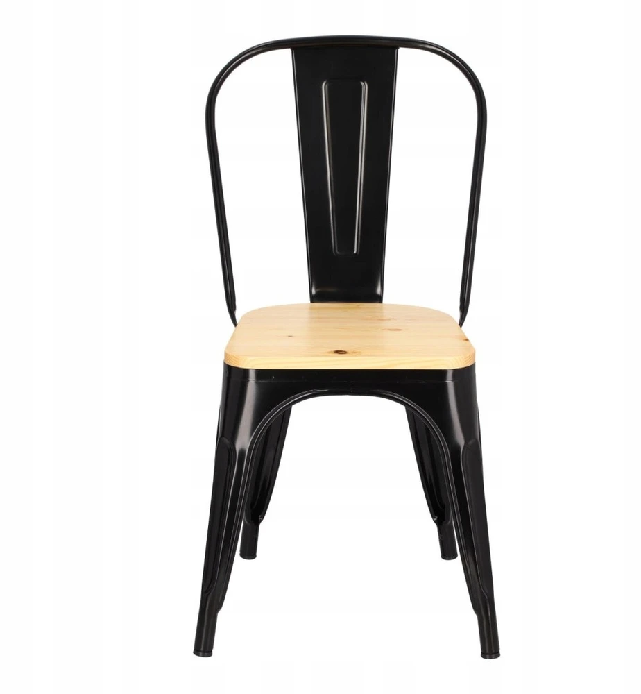 D2.Design Paris Wood kėdė, juoda, natūrali pušis (Dydis: universalus)