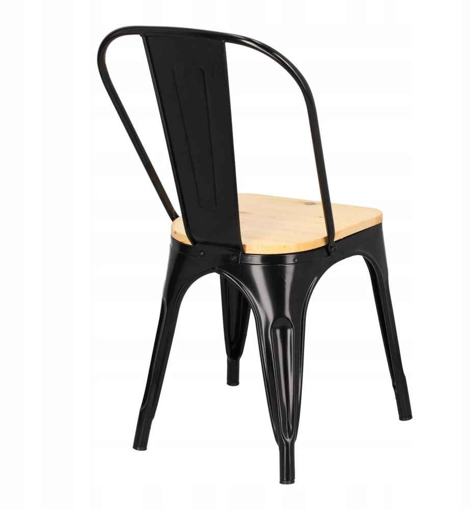 D2.Design Paris Wood kėdė, juoda, natūrali pušis (Dydis: universalus)