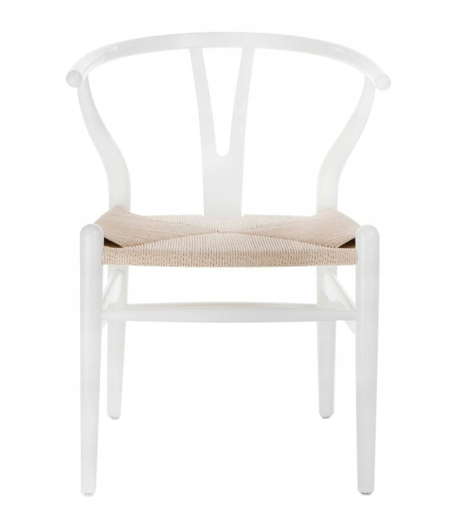 D2.Design Pinti kėdė Natūrali balta, įkvėpta Wishbone (Dydis: universalus