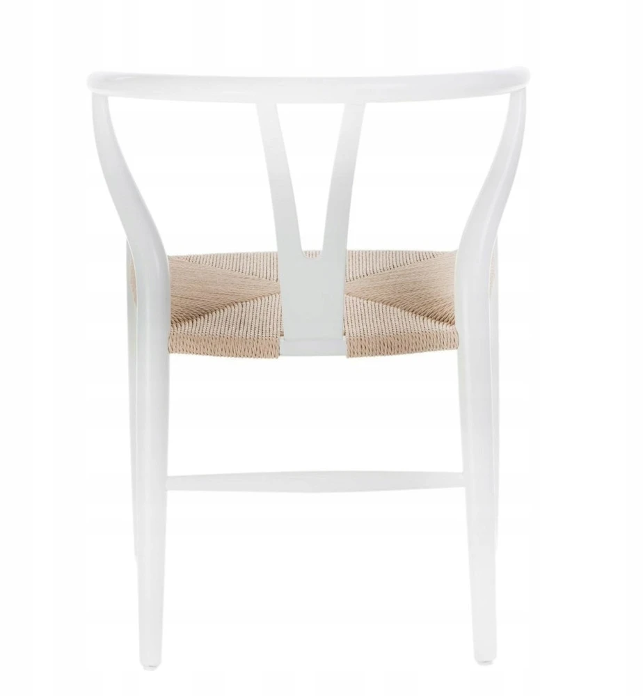 D2.Design Pinti kėdė Natūrali balta, įkvėpta Wishbone (Dydis: universalus