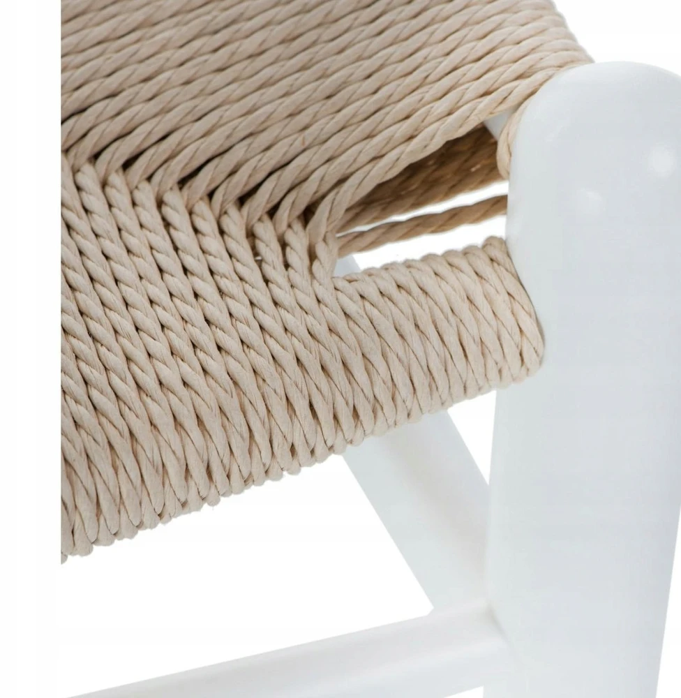 D2.Design Pinti kėdė Natūrali balta, įkvėpta Wishbone (Dydis: universalus