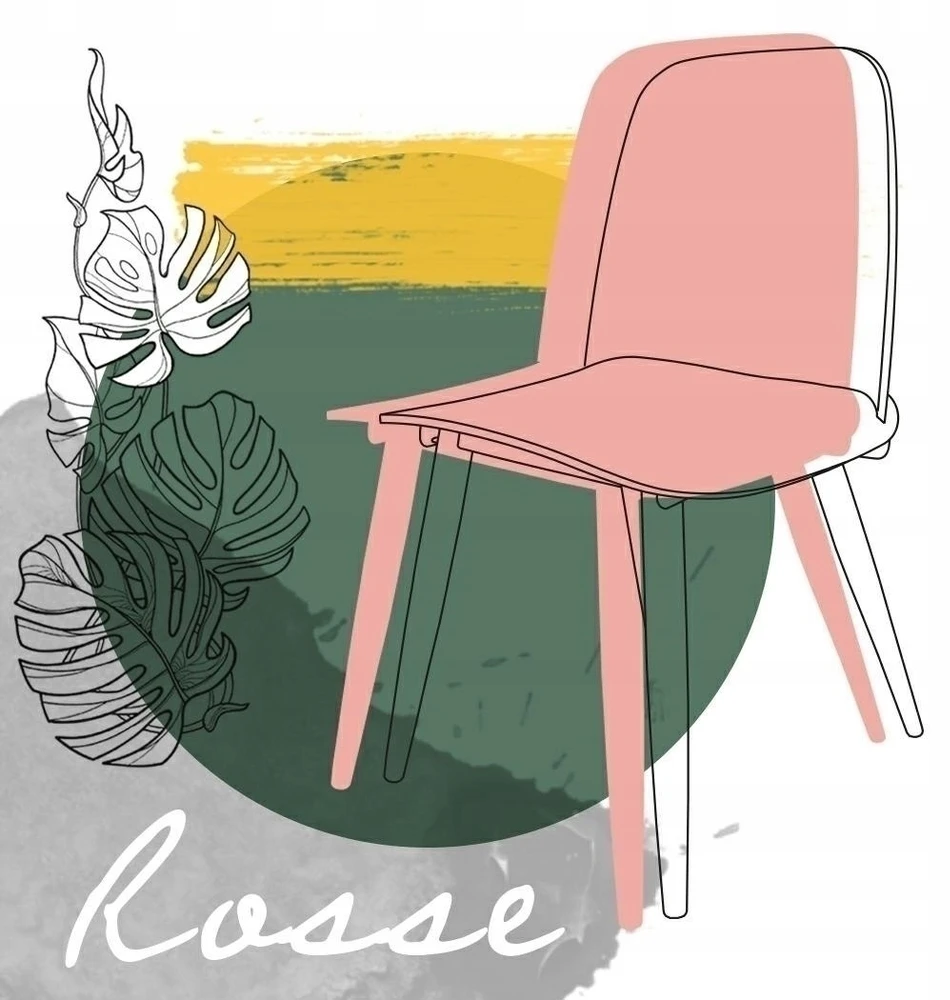 D2.Design Rožinė Rosse kėdė