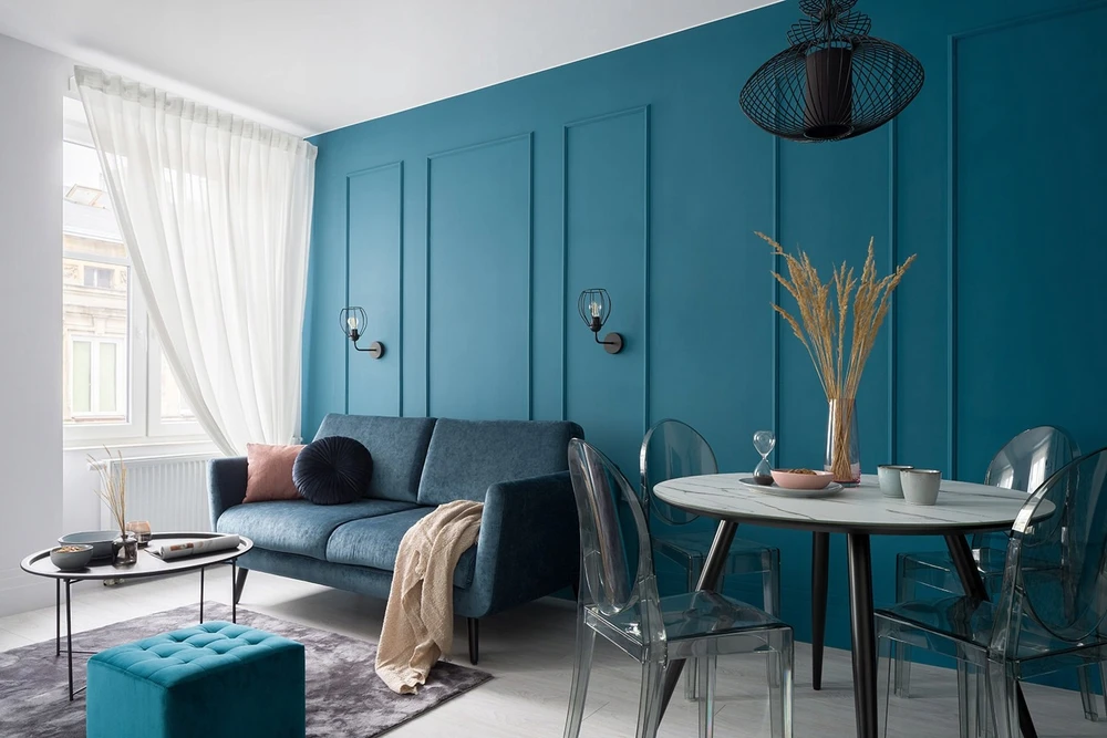 D2.DESIGN Kėdė Viki pilka permatoma