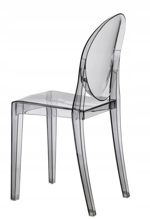 D2.DESIGN Kėdė Viki pilka permatoma