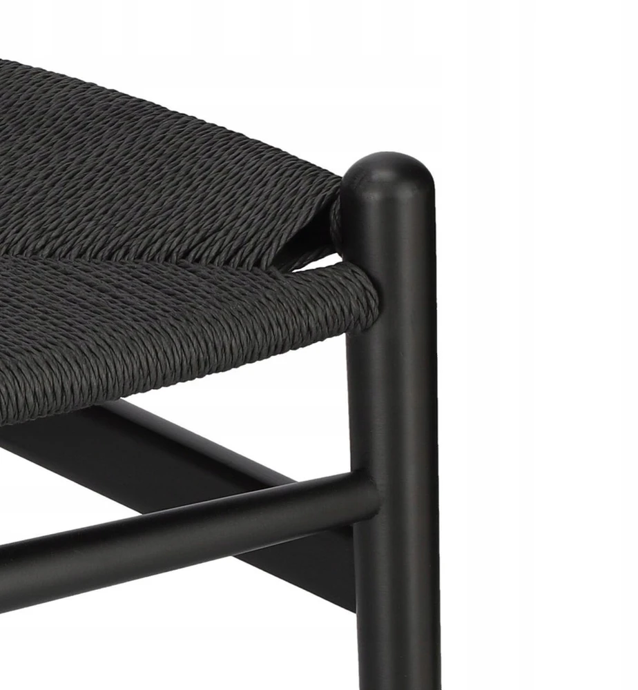 D2.DESIGN Kėdė Wicker Juoda, juoda, įkvėpta Wishbone