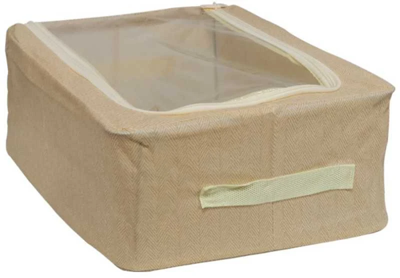 Besk Daiktadėžė 40x30x15cm su langeliu Smėlio spalvos