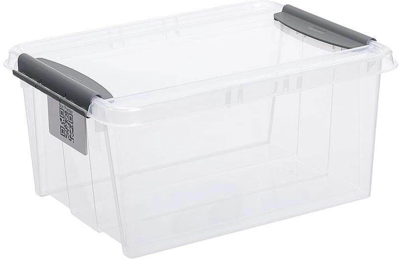 Plastikinė dėžė su dangčiu ir skyreliais Pro Box Plast Team 14L permatoma
