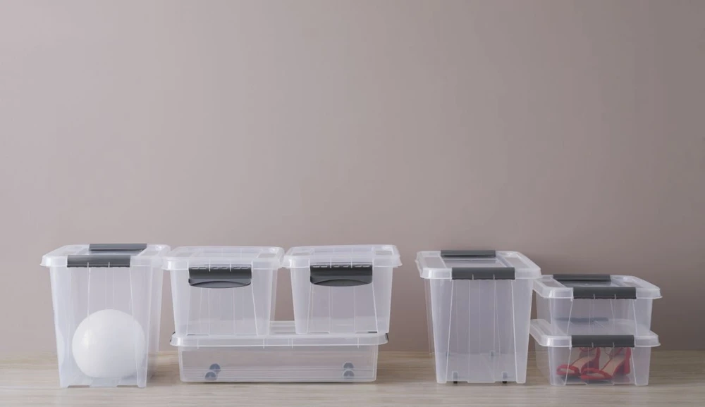 Plastikinė dėžė fiksuojamu dangčiu Pro Box Plast Team 8L permatoma