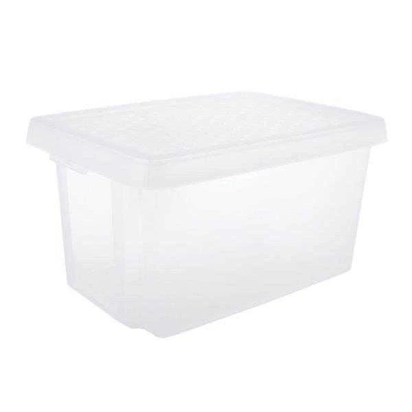 Daiktų saugojimo dėžė su dangčiu CURVER ESSENTIALS, skaidri, h21 x 39 x 30 cm, 16 L