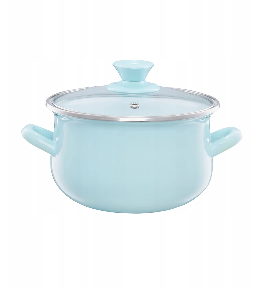 Dajar 35062 Emaliuotas puodas su dangteliu Pyza mėtų 16 cm 2 l EMALIA OLKUSZ