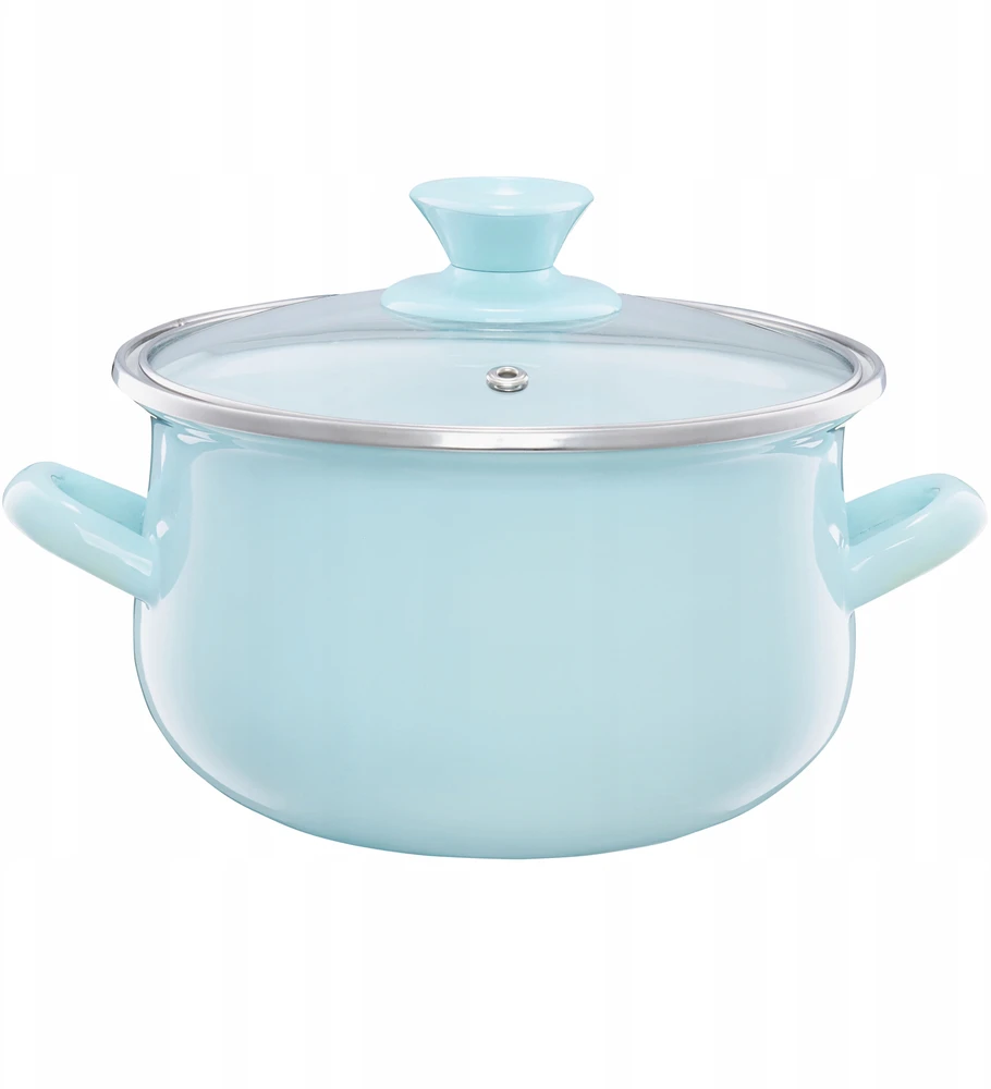 Dajar 35064 Emaliuotas puodas su dangteliu Pyza mint 20 cm 3,8 l EMALIA OLKUSZ