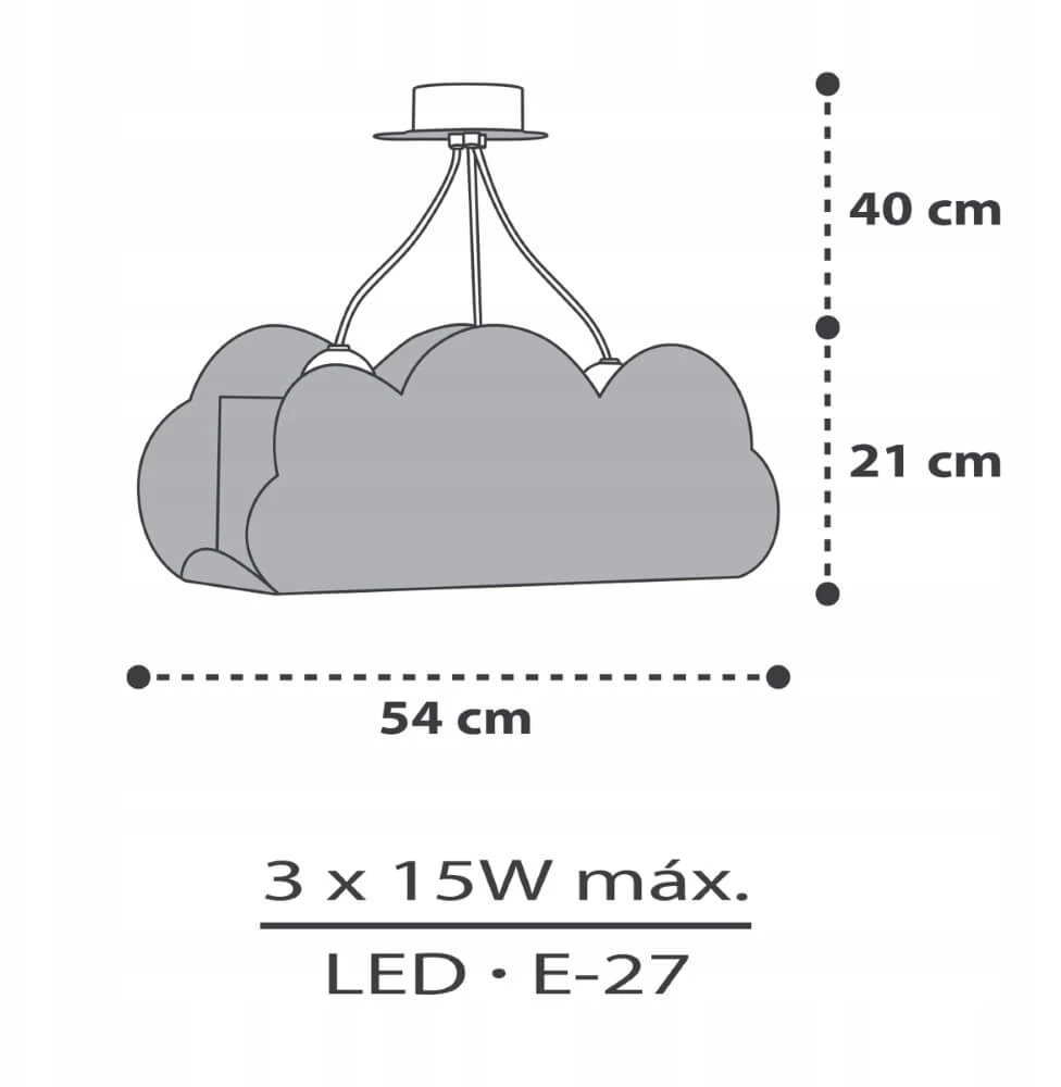 Dalber Lampa CHMURKA chmura chmurki Chmury Szara 41410E