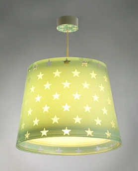 Dalber Lampa wisząca zwis sufitowa Zielona w Gwiazdki sta