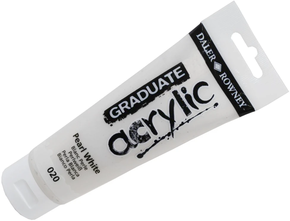 Daler Rowney akriliniai dažai Graduate 020 Pearl Baltas, 120 ml