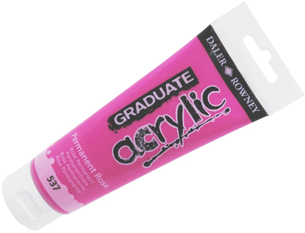 Daler Rowney Graduate akriliniai dažai 120 ml, Permanent Rose