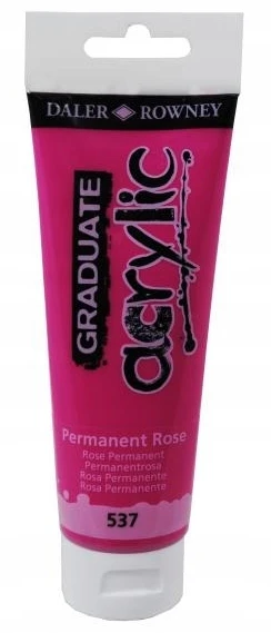 Daler Rowney Graduate akriliniai dažai 120 ml, Permanent Rose