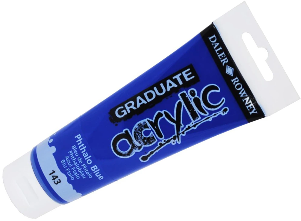 Daler Rowney Graduate akriliniai dažai, 120 ml, Phthalo Mėlyna