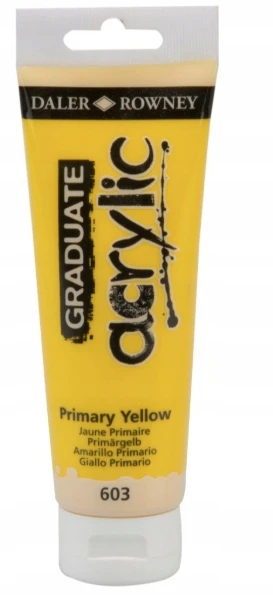 Daler Rowney Graduate akriliniai dažai, 120 ml, geltoni