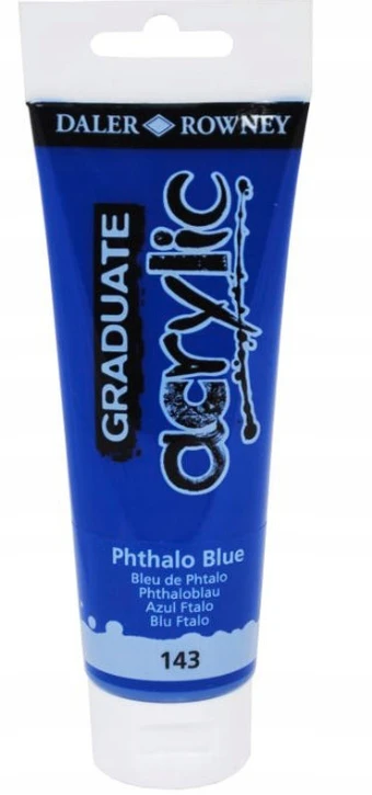 Daler Rowney Graduate akriliniai dažai, 120 ml, Phthalo Mėlyna
