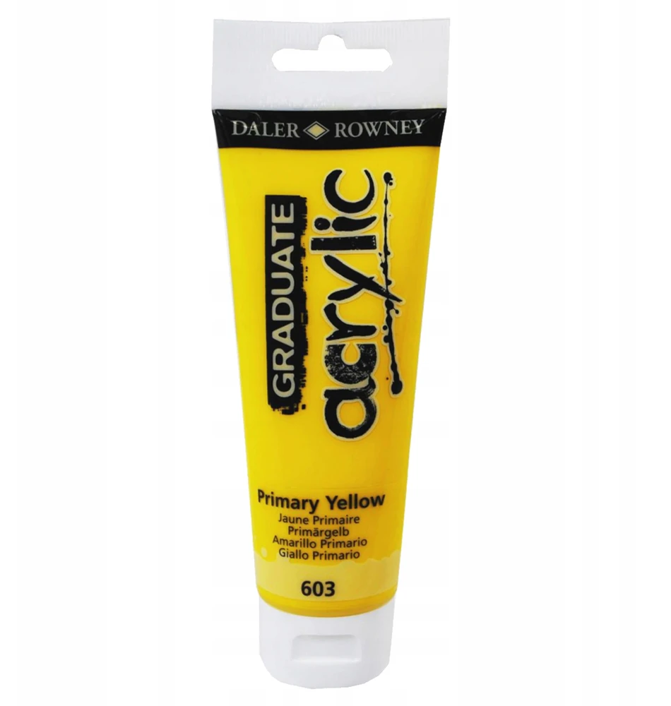 Daler Rowney Graduate akriliniai dažai, 120 ml, geltoni